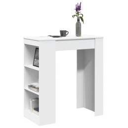 Bartisch mit Regal Weiß...