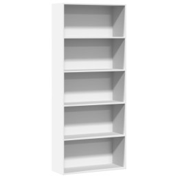 Bücherregal Weiß 80x30x189...