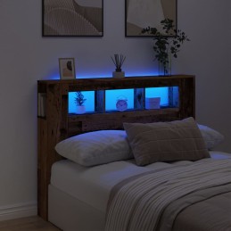 LED-Kopfteil Altholz-Optik...