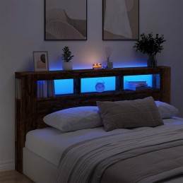LED-Kopfteil Altholz-Optik...