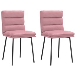 Esszimmerstühle 2 Stk. Rosa...
