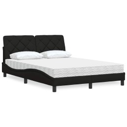 Bett mit Matratze Schwarz...