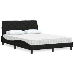Bett mit Matratze Schwarz...