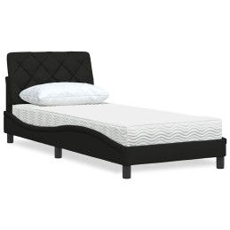 Bett mit Matratze Schwarz...
