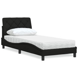 Bett mit Matratze Schwarz...