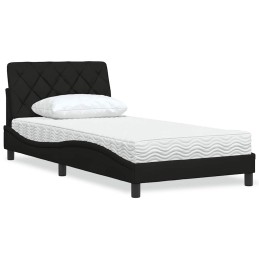 Bett mit Matratze Schwarz...