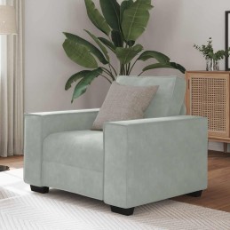 Sessel Hellgrau 60 cm Samt