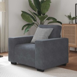Sessel Dunkelgrau 60 cm Samt
