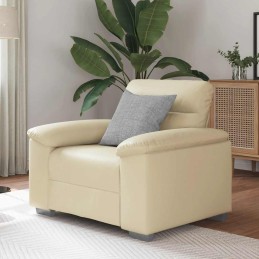 Sessel Creme 60 cm Kunstleder