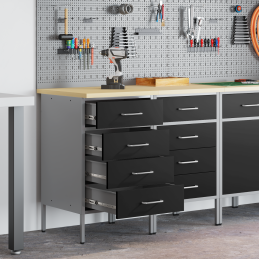 Werkbank 2er Set Schwarz...