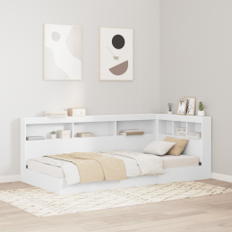 Bücherregal Bett Weiß...