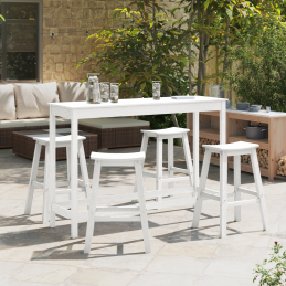 Barhocker 6 Stück Weiß HDPE