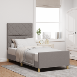 Bettgestell in Taupe 90x190...