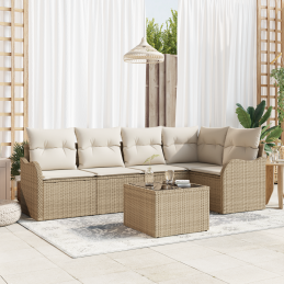 6-teiliges Garten-Sofa-Set...