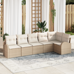 6-teiliges Garten-Sofa-Set...
