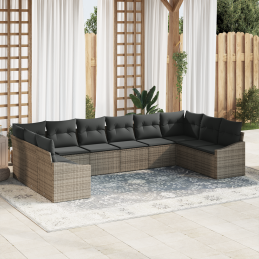 10-teiliges Garten-Sofa-Set...