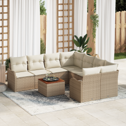 9-teilige Garten-Sofa-Set...