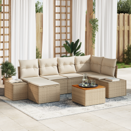 7-teiliges Garten Sofa Set...