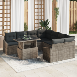9 Teile Garten Sofa Set mit...