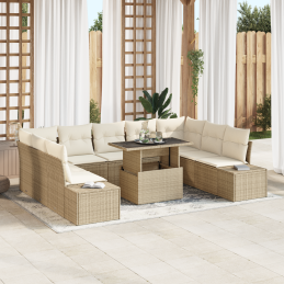 10-teiliges Garten-Sofa-Set...