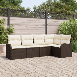 5-tlg. Garten-Sofa-Set mit...