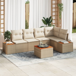 6-teiliges Garten-Sofa mit...