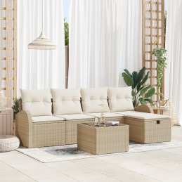 6 Stück Garten Sofa Set mit...