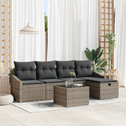 6-teiliges Garten-Sofa-Set...