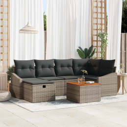 7 Teile Garten Sofa Set mit...