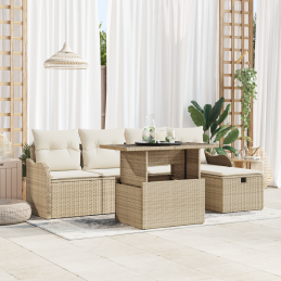 6-teiliges Garten-Sofa-Set...