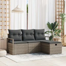 4-teiliges Garten-Sofa-Set...