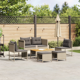 Garten-Sofa-Set Hellgrau...