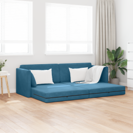 Boden-Sofa-Bett 2-in-1 Blau...