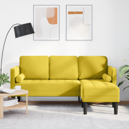 L-förmiges Sofa Gelb...