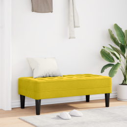 Bank Gelb 113x57x39 cm Samt