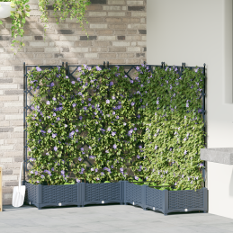 Gartenpflanzer mit Gitter 5...