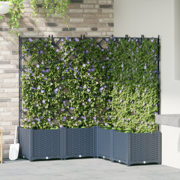 Gartenpflanzer mit Gitter 5...