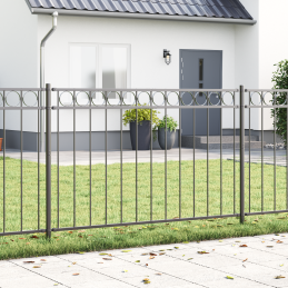 Gartenzaun Grau 1,7x0,8 m...