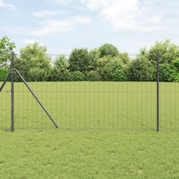 Eurozaun Grau 1.2x10 m Stahl