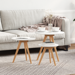 Couchtischset aus massivem...