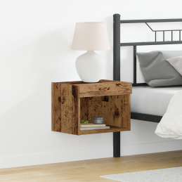Wandregale mit LED-Lichtern...