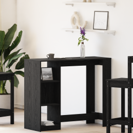 Bartisch mit Regal Schwarz...