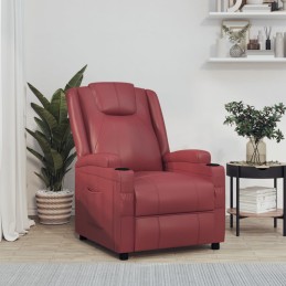 Relaxsessel Weinrot Kunstleder