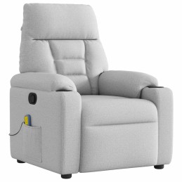 Massagesessel Wolkengrau Stoff