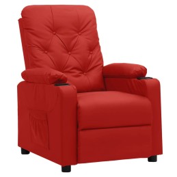 Relaxsessel Weinrot Kunstleder