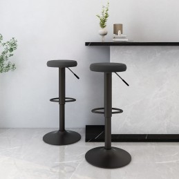 Barhocker 2 Stk. Schwarz Samt