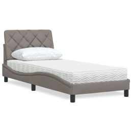 Bett mit Matratze Taupe...