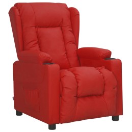 Relaxsessel Weinrot Kunstleder