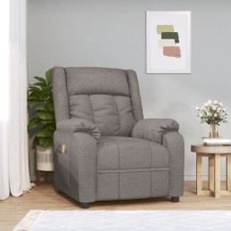Massagesessel Taupe Stoff
