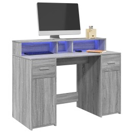 LED-Schreibtisch Grau...